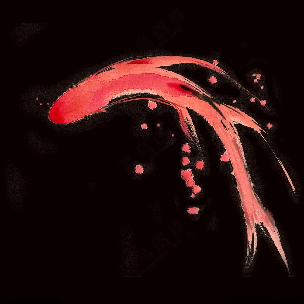 锦鲤插画卡通鱼