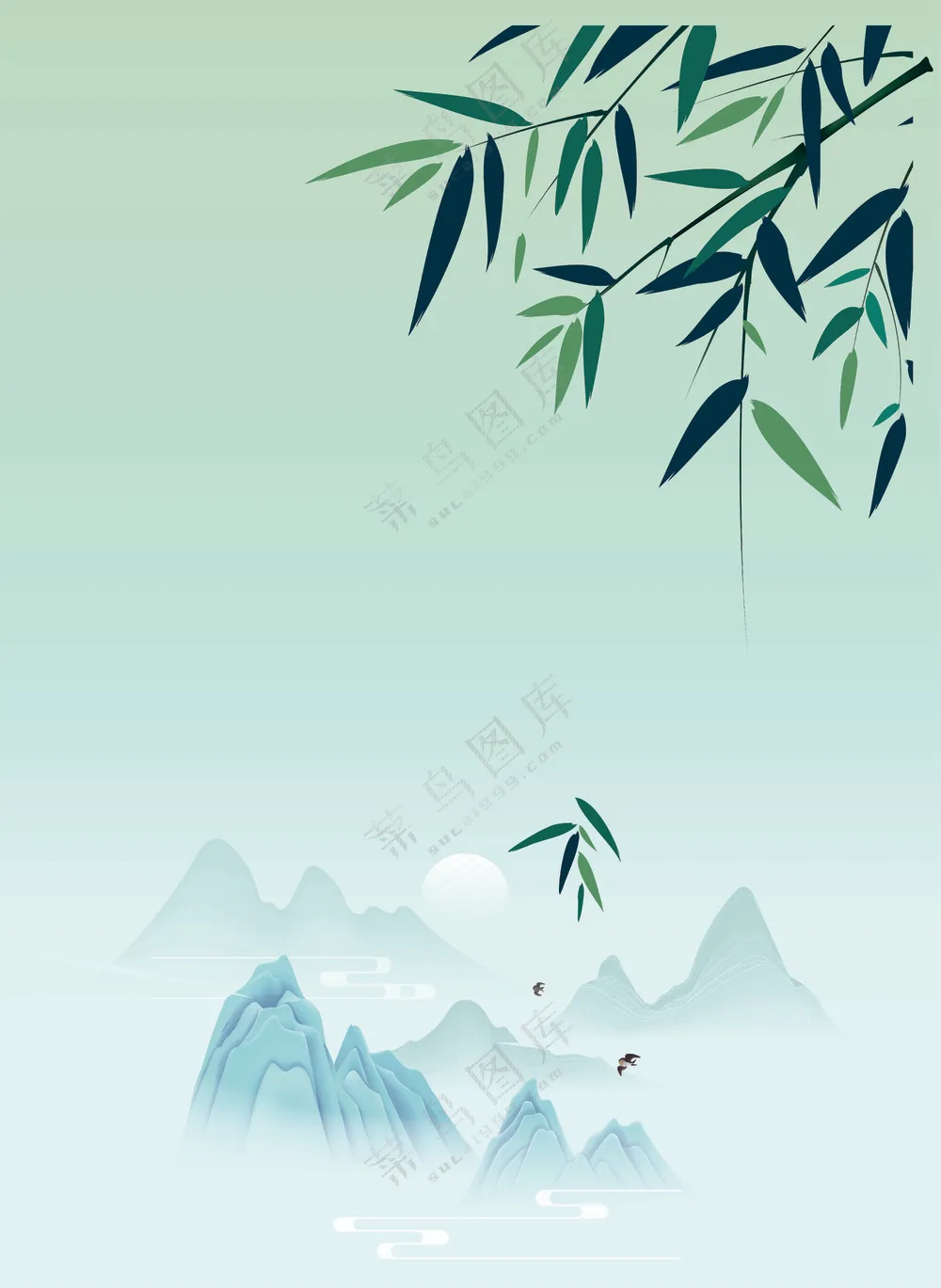 抽象极简中国风海报矢量背景适用于邀请函海报