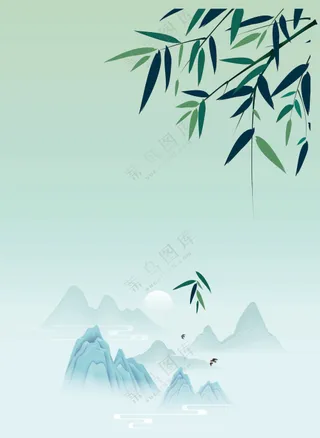 抽象极简中国风海报矢量背景适用于邀请函海报