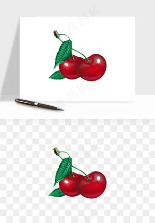 樱桃车厘子水果png免抠