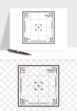 相机取景框屏幕边框png免抠