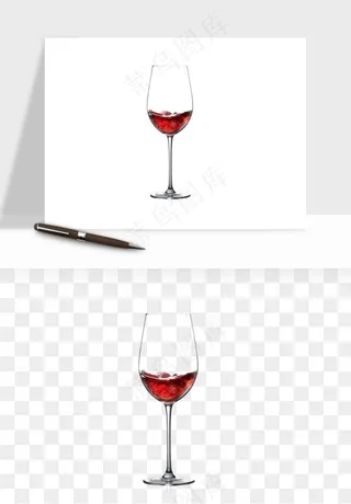 红酒玻璃酒杯png免抠
