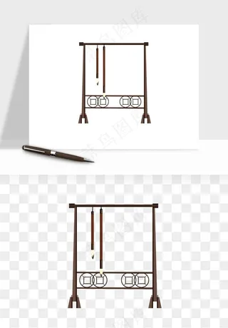 笔墨纸砚文房四宝png免抠