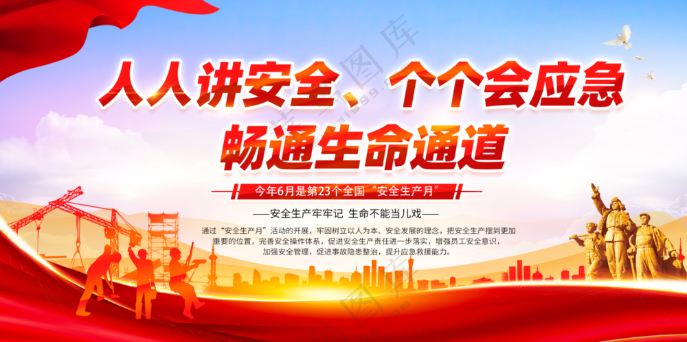 安全生产月活动展板