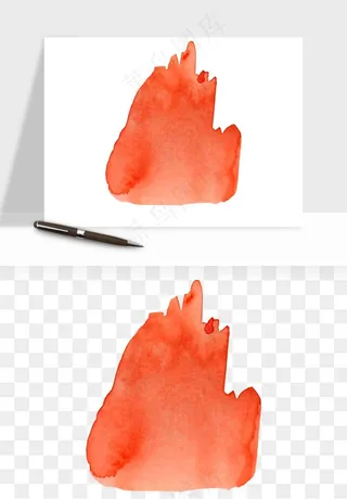 水彩泼墨涂鸦墨迹元素png免抠