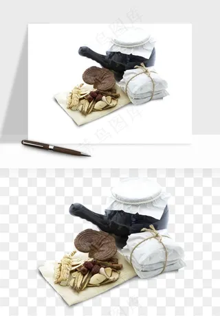 中药养生药材png免抠
