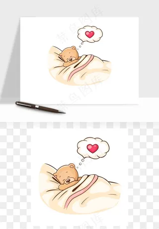 手绘小熊矢量png免抠