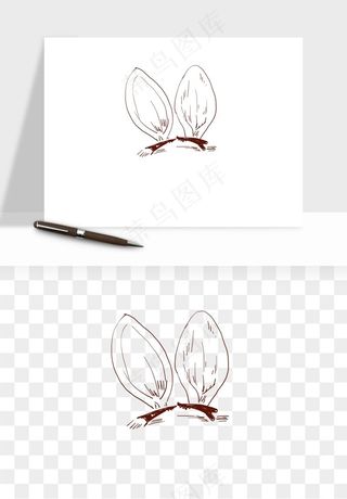 卡通兔子耳朵png免抠