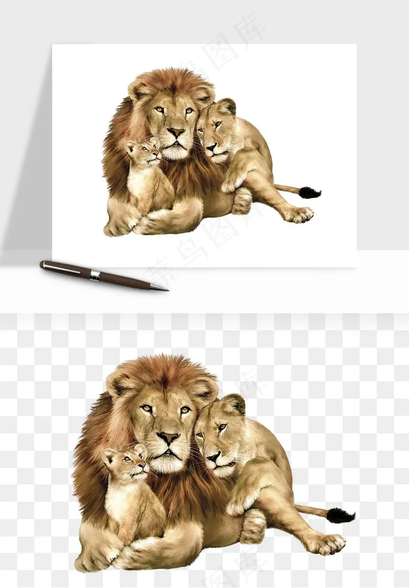 狮子雄狮狮王动物png免抠