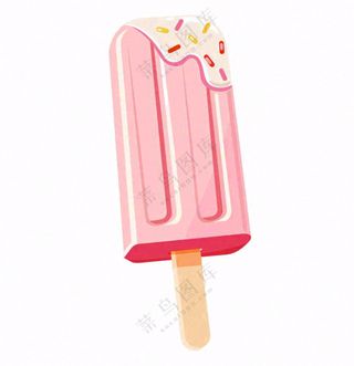 夏日冰棍冰淇淋卡通插画免抠