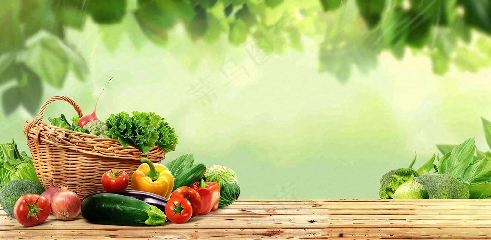 农林蔬果生鲜店水果店蔬菜店背景