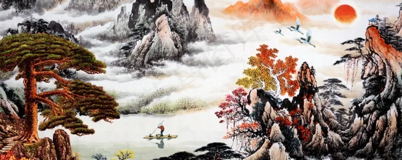 鸿运当头喷绘原图