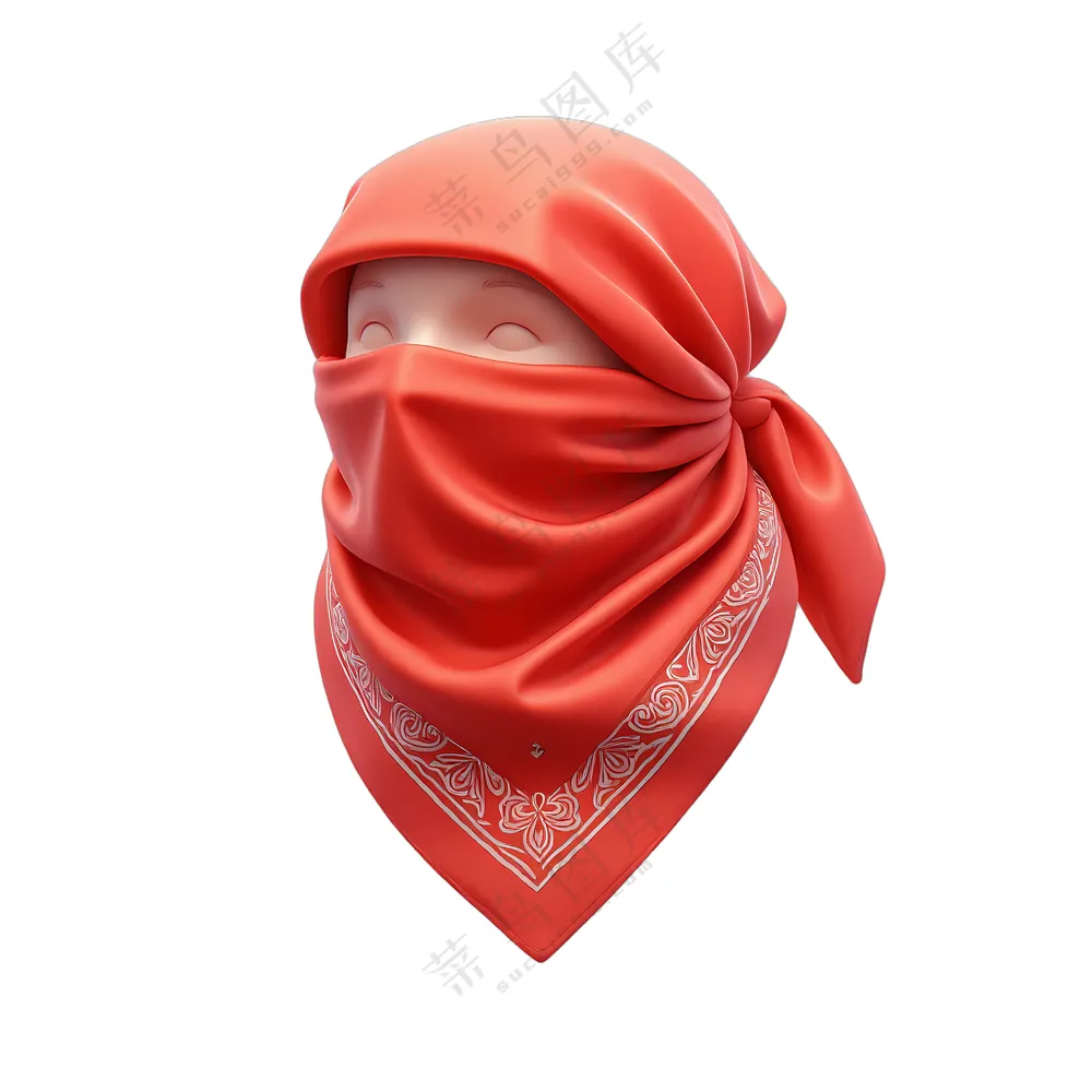 戴着红色头巾的头像