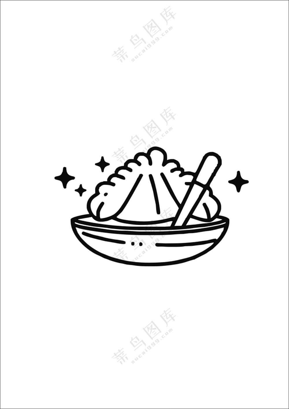 饺子图案矢量图