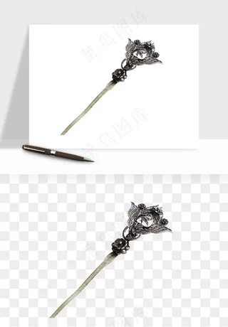 古风发簪头饰配饰png免抠