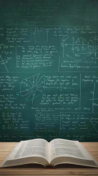 黑板书写粉笔知识阅读创意世界读书日插画背景