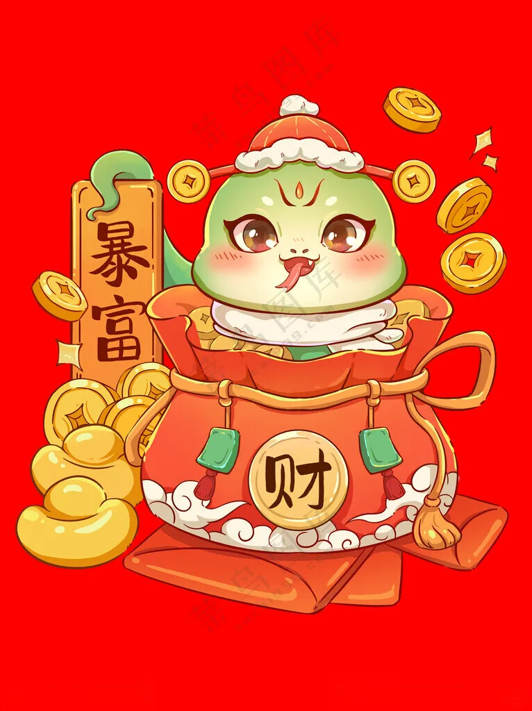 蛇年插画广告设计150DPI