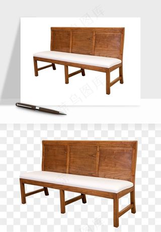 中式长椅长桌木桌png免抠