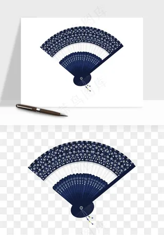 古风扇子元素png免抠