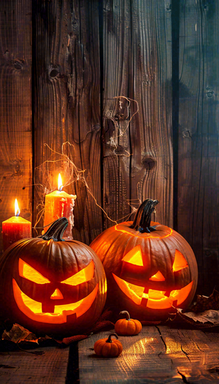 万圣节南瓜灯捣蛋恐怖背景
