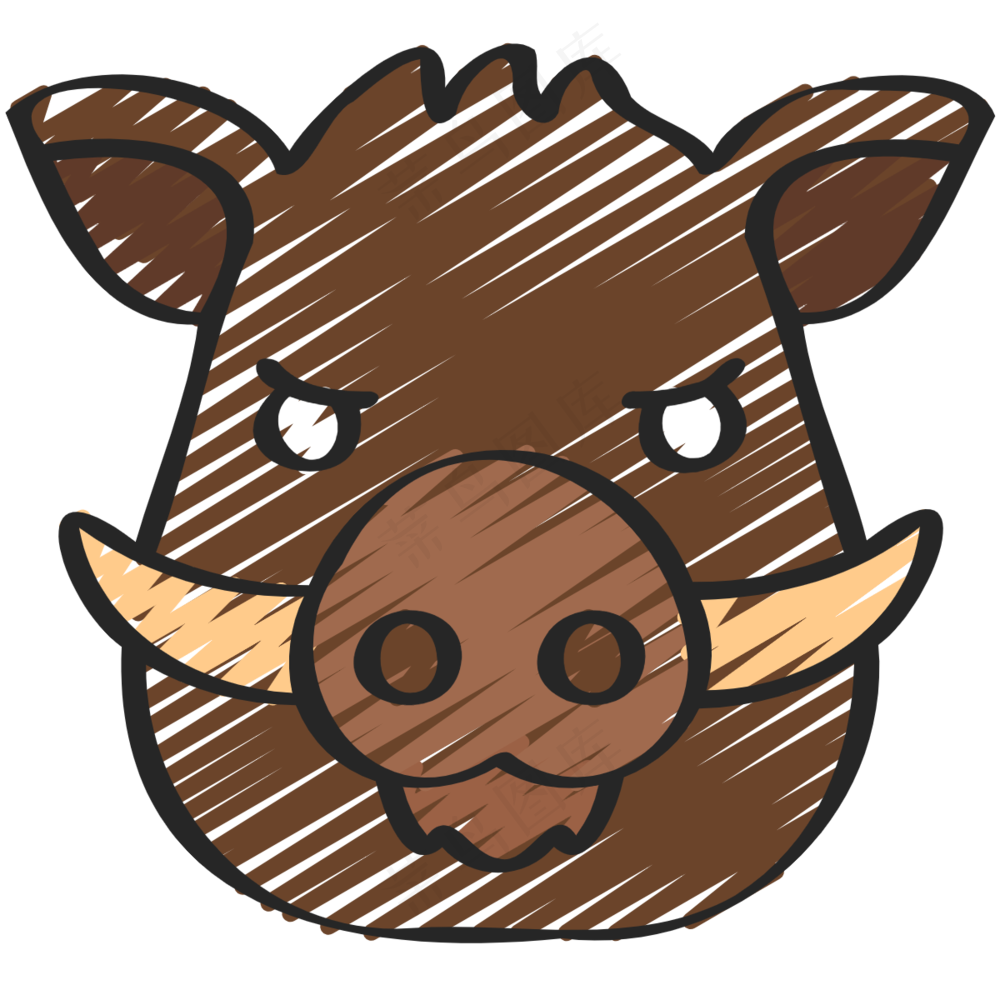 豪猪 铅笔手绘图标icon