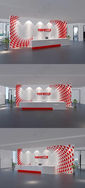 企业公司前台形象墙文化墙