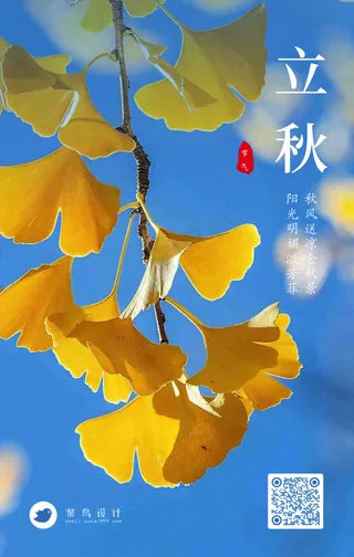 立秋手机海报