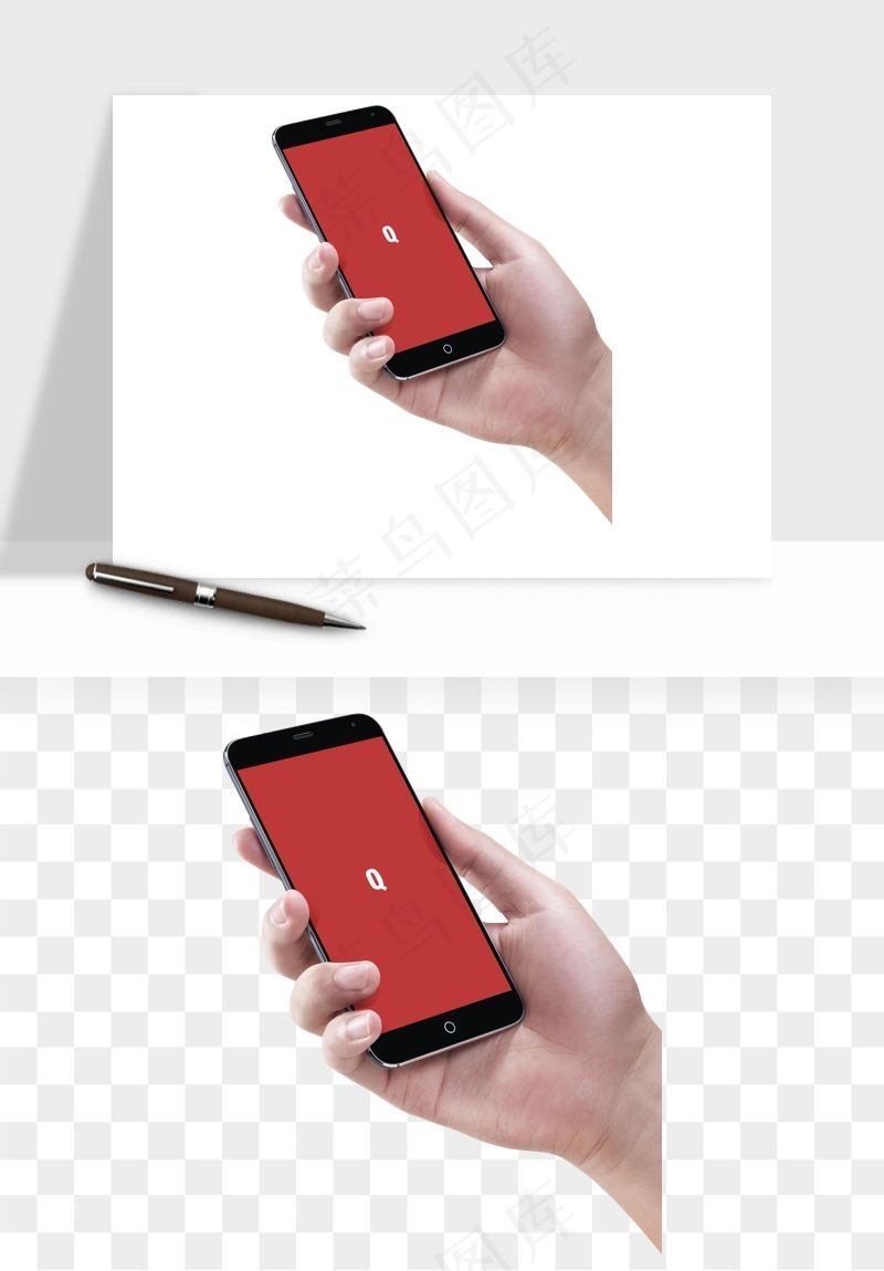 手拿手机素材png免抠