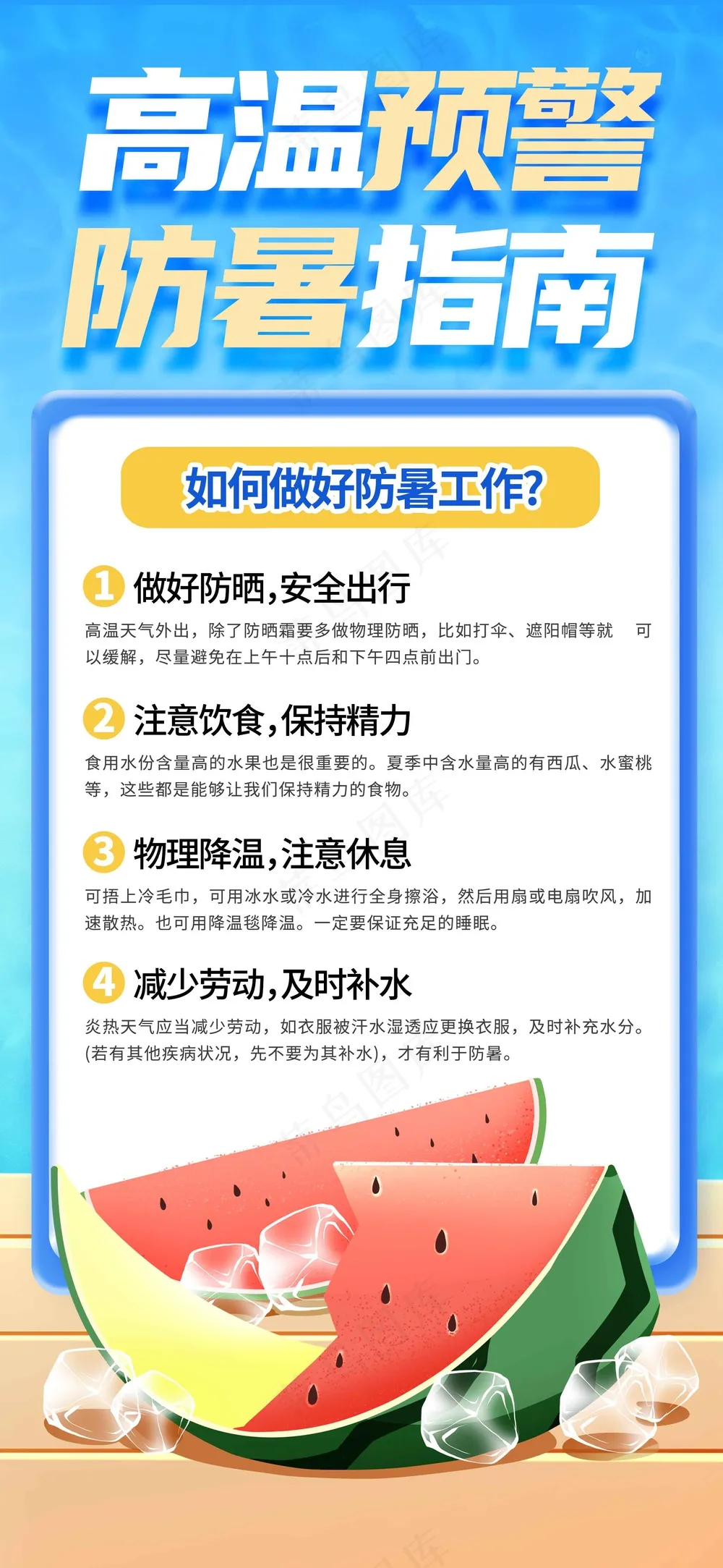 高温预警公益活动海报