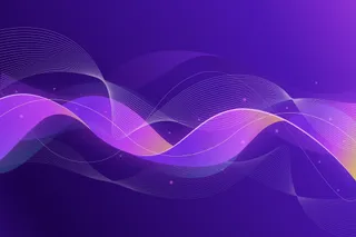 紫色波浪曲线素材