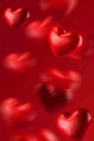 红色爱心浪漫情人节爱情七夕立体插画背景