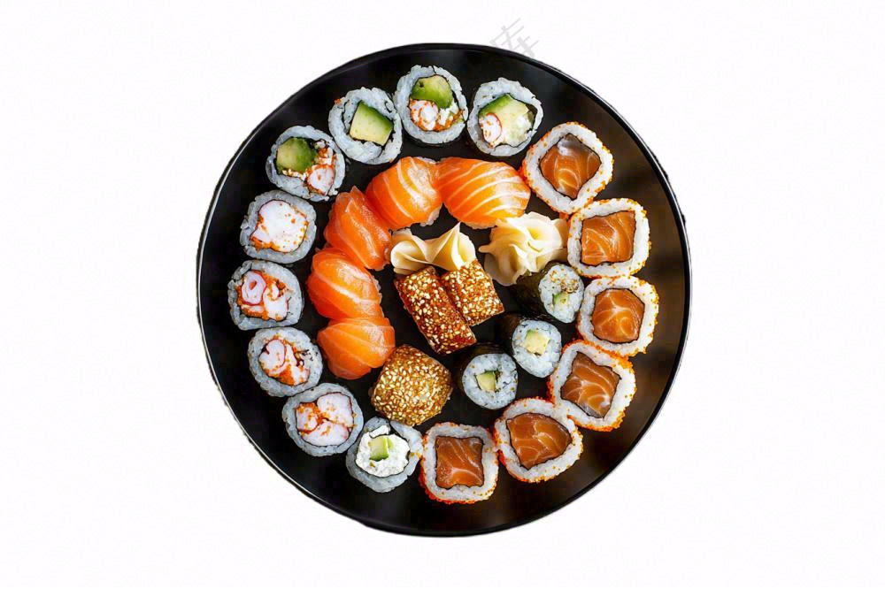 各类寿司三文鱼寿司日本料理摄影图免抠