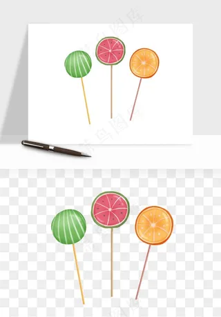 棒棒糖圈圈糖png免抠