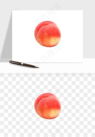 桃子油桃黄桃水果png免抠