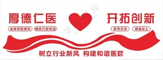 爱心文化墙情系万家平安医院文化墙海报