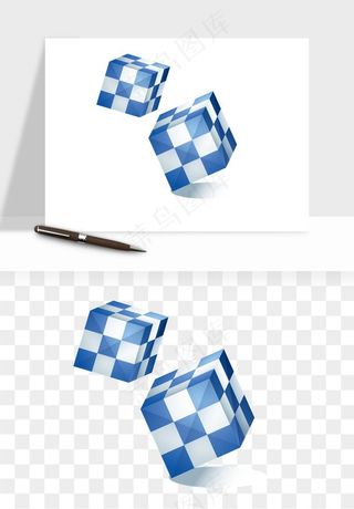 立体创意魔方png免抠