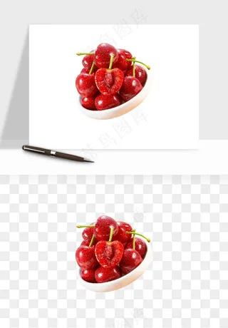 樱桃车厘子水果png免抠
