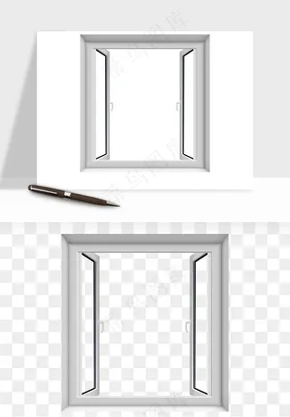 简约窗户png免抠