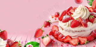 面包蛋糕甜点美食摄影图