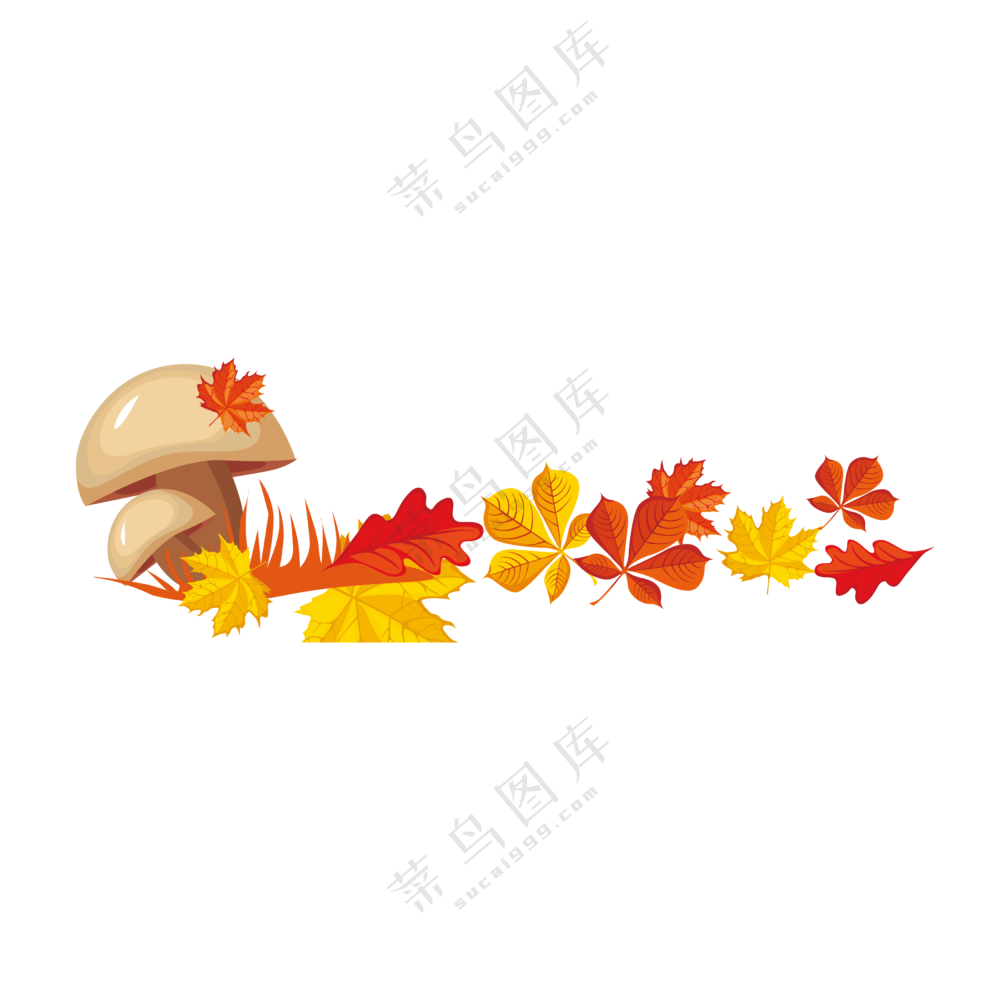 秋天落叶透明素材