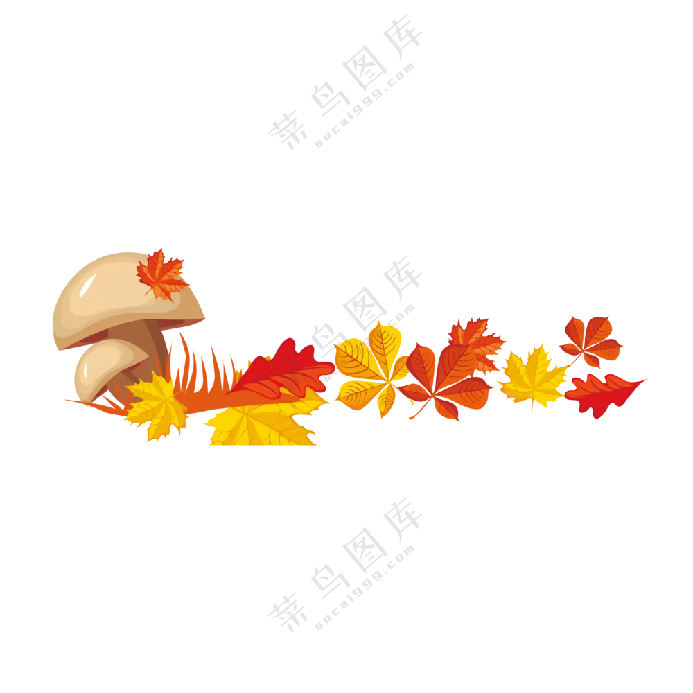 秋天落叶透明素材