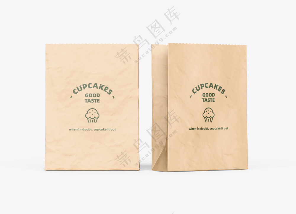 牛皮纸袋食品包装袋外卖打包袋样机-07