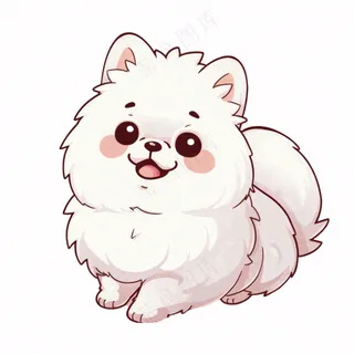 小狗宠物动物卡通插画免抠