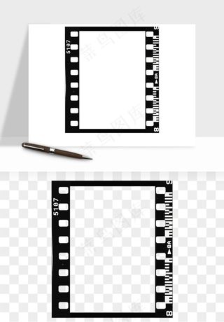 电影黑胶胶片元素png免抠