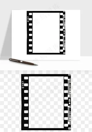 电影黑胶胶片元素png免抠