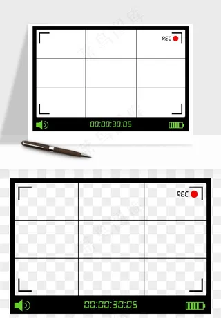 相机取景框屏幕边框png免抠