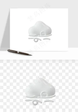 立体天气图标png免抠