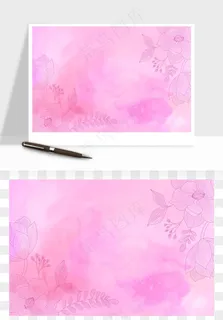 水彩花卉手绘矢量背景