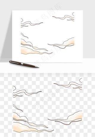 国潮祥云海浪云层云彩png免抠