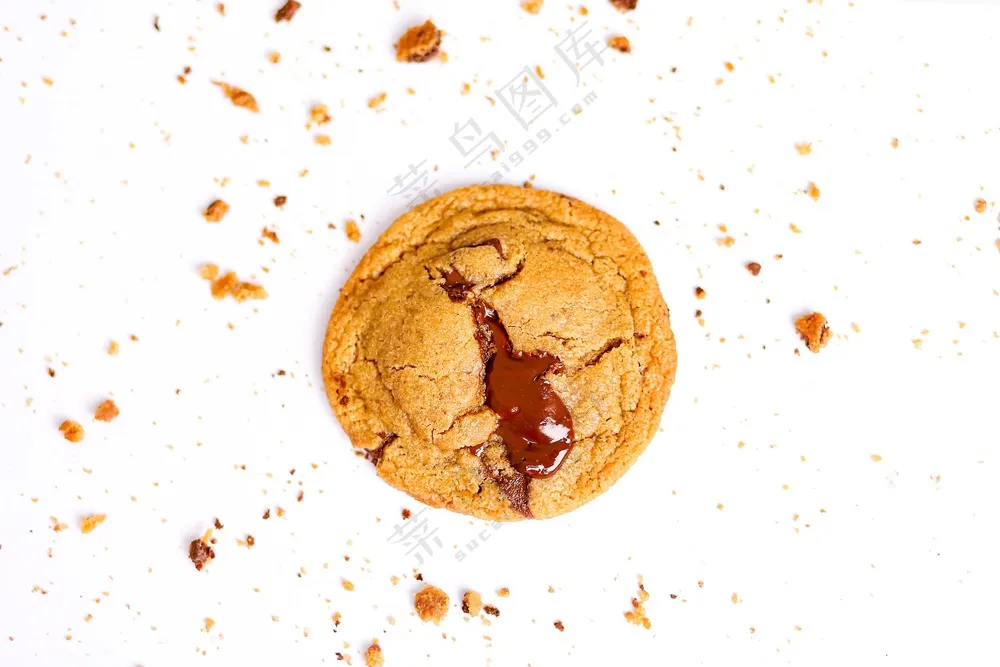 巧克力酱的曲奇饼图片